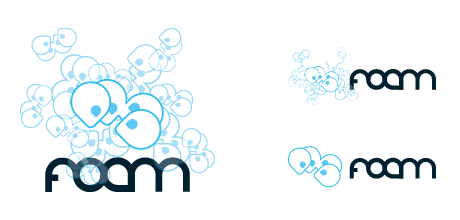 Het definitieve logo van FOAM kan op meerdere manieren gebruikt worden.