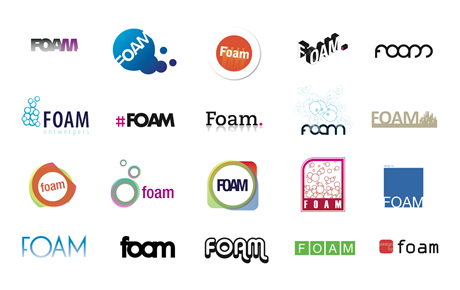 Een selectie van de logo's uit de brainstorm-sessies.